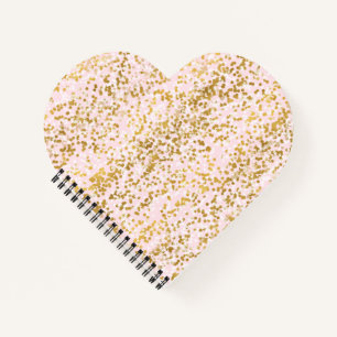 Carnet Confetti blanc or rose