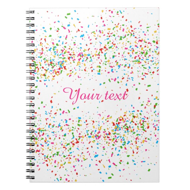 Carnet Confettis colorés (Devant)