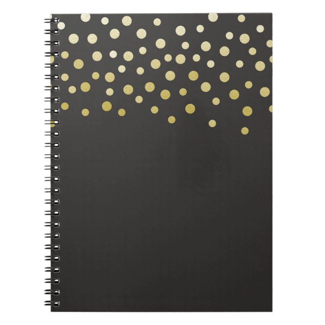 Carnet Confettis en feuille d'or fausse (Devant)