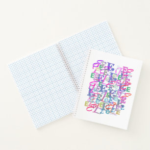 Carnet Confettis en forme de lettre "E"