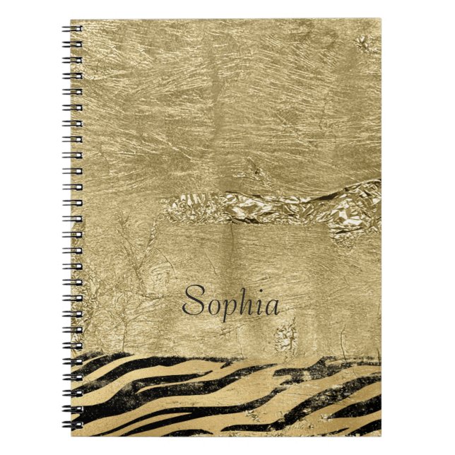 Carnet Confettis noirs uniques scintillants (Devant)