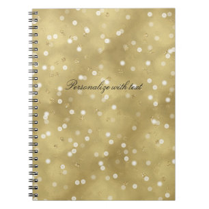 Carnet Confettis rêveurs de Bokeh d'or