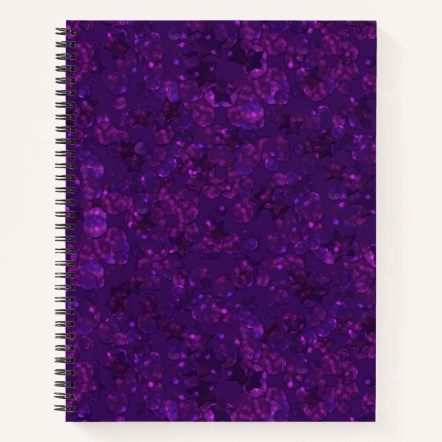 Carnet Confettis violets (Devant)