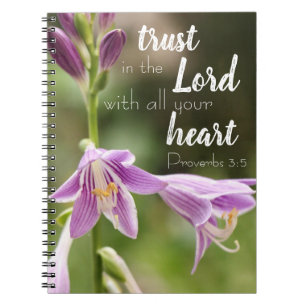 Carnet "Confiance dans le Seigneur" Photo Spiral Notebook