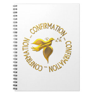 Carnet Confirmation en or et Holy Spirit