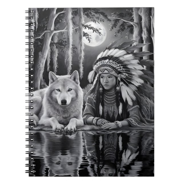 Carnet Connexion sauvage : Loup et fille (Devant)