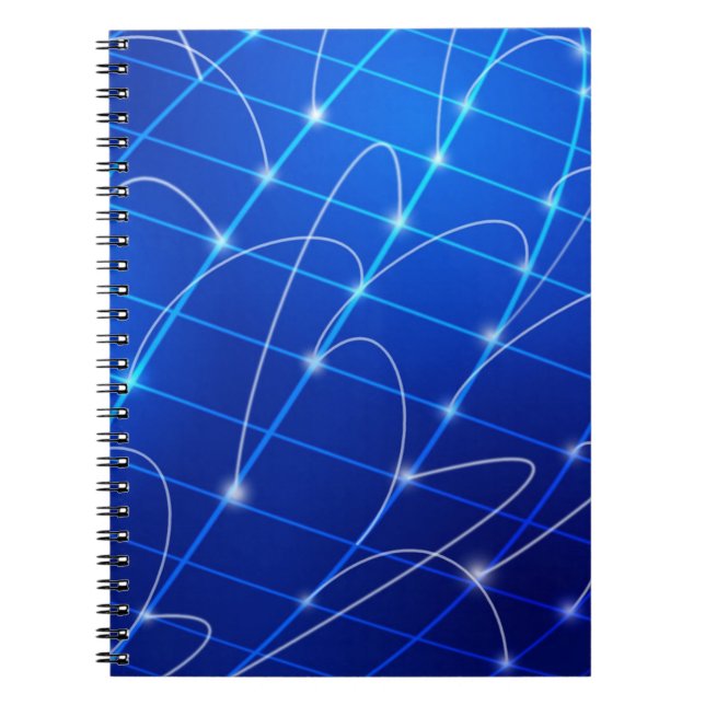 Carnet Connexions réseau bleu et blanc (Devant)