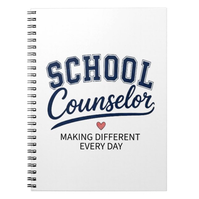 Carnet Conseiller Scolaire Faisant une Différence Chaque  (Devant)