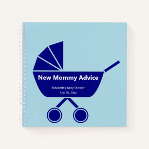 Carnet Conseils de nouvelle maman Berceau de garçon bleu