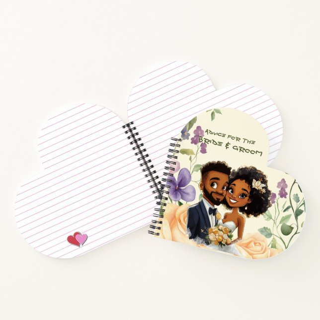 Carnet Conseils pour les mariés, couple noir (Intérieur)