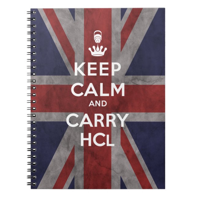 Carnet Conserver le calme et transporter HCl (version Uni (Devant)