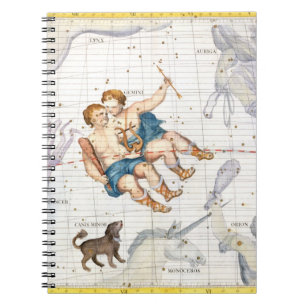 Carnet Constellation de Gémeaux avec le mineur de Canis,