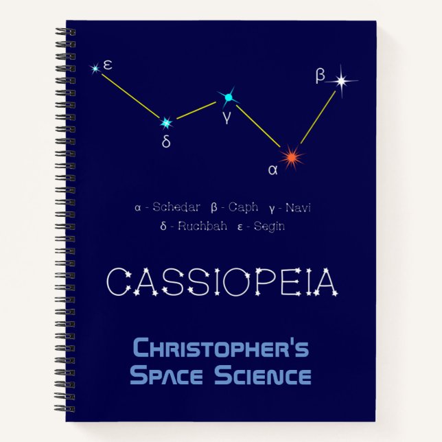 Carnet Constellation de l'hémisphère Nord Cassioipeia (Devant)