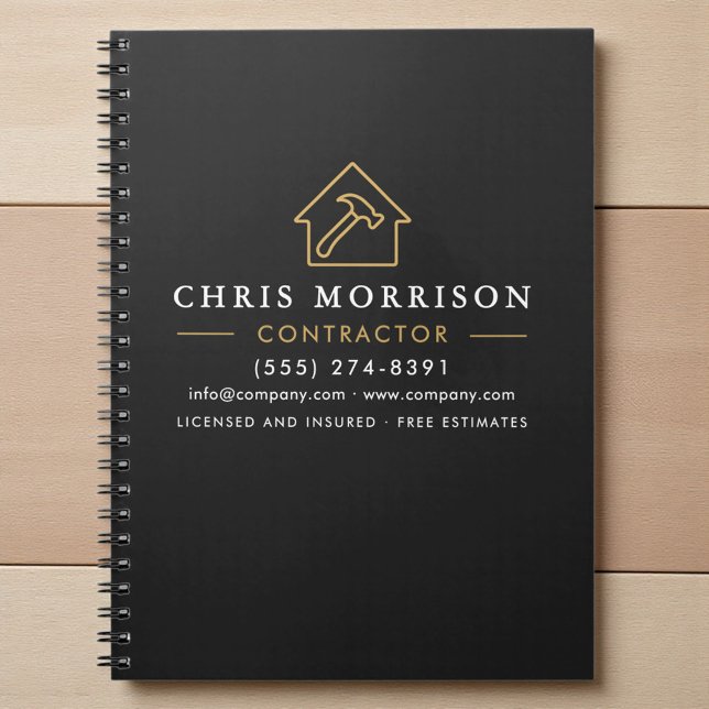 Carnet Construction de bâtiment Noir Or (Créateur téléchargé)