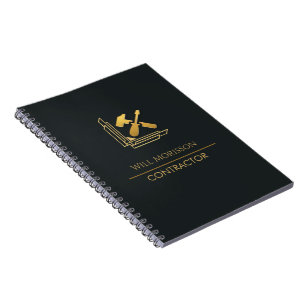 Carnet Construction de bâtiments modernes Or & Noir