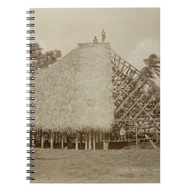 Carnet Construction de logements au Samoa, c.1875 (photo (Devant)