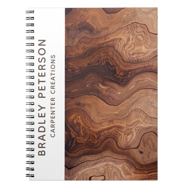 Carnet Construction de menuiserie en bois moderne élégant (Devant)