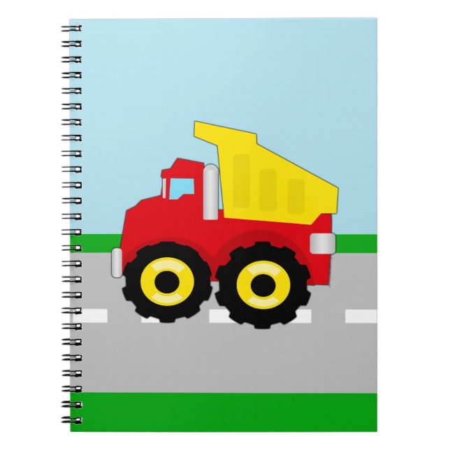 Carnet Construction Dumptruck de garçons d'enfants (Devant)