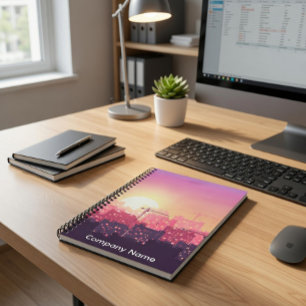 Carnet Construction Moderne Personnalisée Ville Coucher d