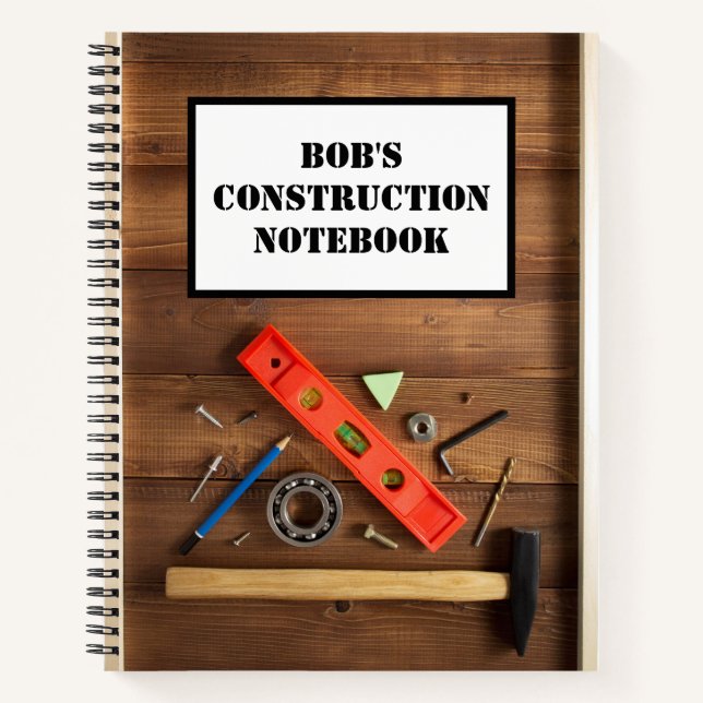 Carnet Construction personnalisée (Devant)