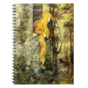 Carnet Conte de fées vintage, Raiponce aux longs cheveux