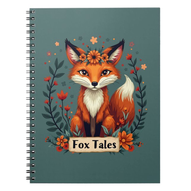 Carnet Contes de Renard Boho Faune Animale (Devant)