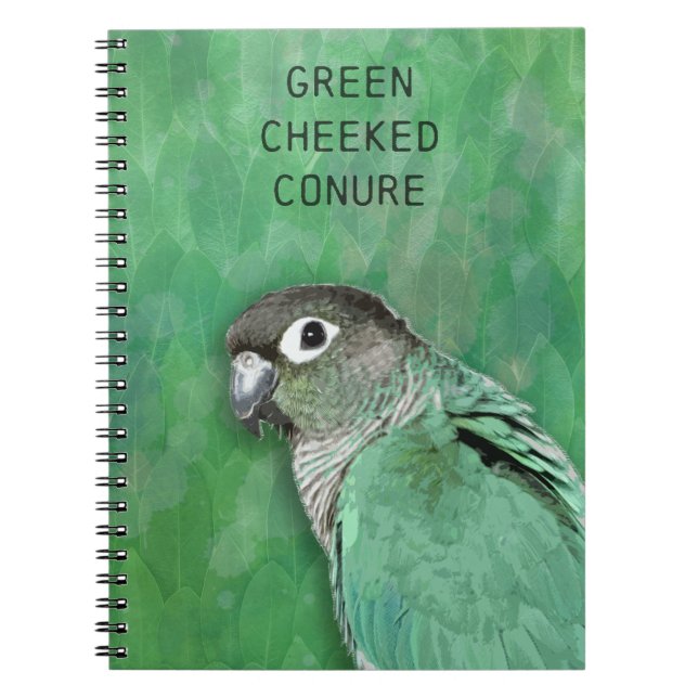 Carnet Conure verte à mâcher - bel oiseau (Devant)