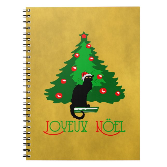 Carnet Conversation Noir Joyeux Noel (Devant)
