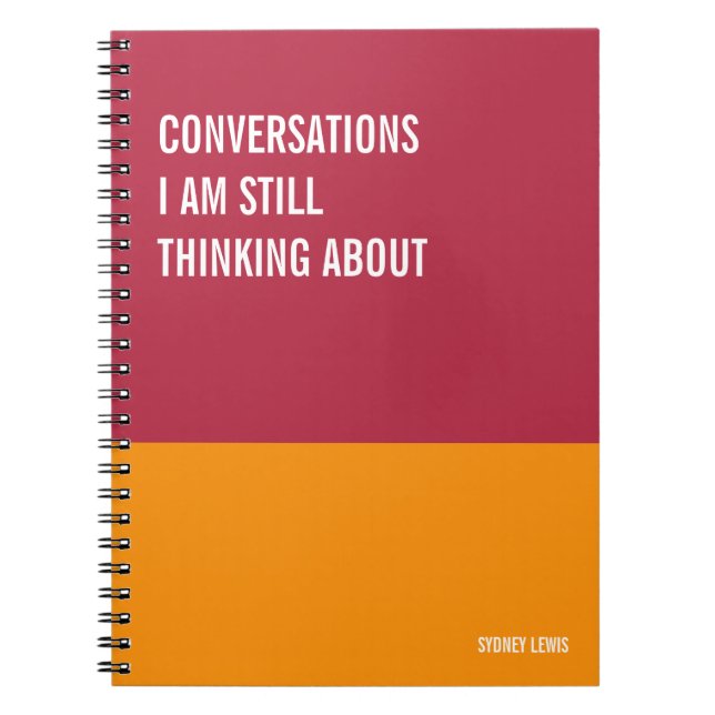 Carnet Conversations dont je pense encore Drôle (Devant)