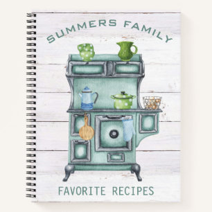 Carnet Cookbook Aquarelle Pays Cuisine Recette Famille