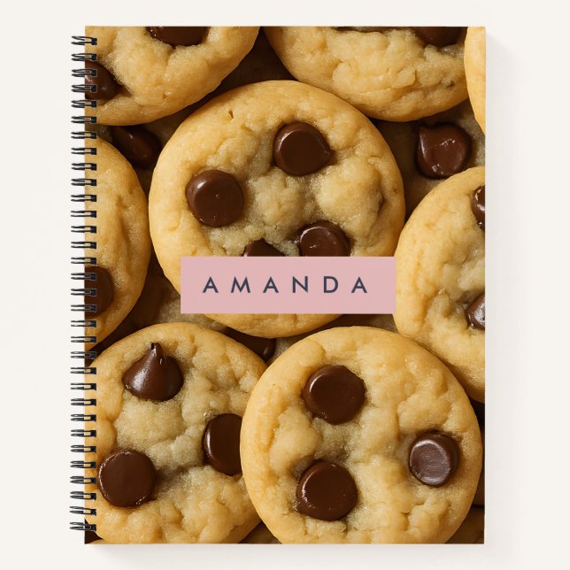 Carnet Cookie aux pépites de chocolat personnalisé (Devant)