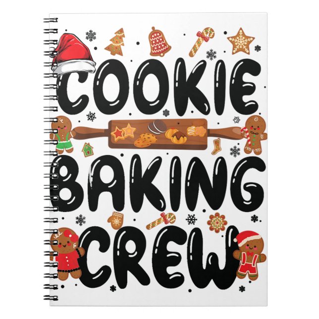 Carnet Cookie Baking Crew Famille Noël Gingerbread Te (Devant)