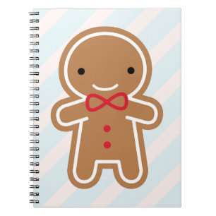 Carnet Cookie Cute Kawaii Homme en pain d'épices