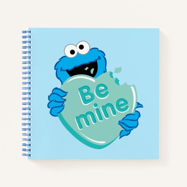 Carnet Cookie Monster "Be Mine" Candy Saint-Valentin (Devant)