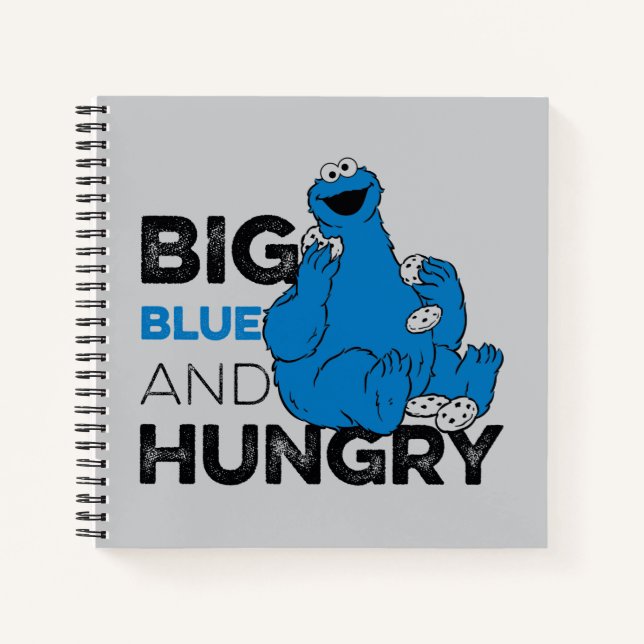 Carnet Cookie Monster | Big Blue & Hungry (Devant)