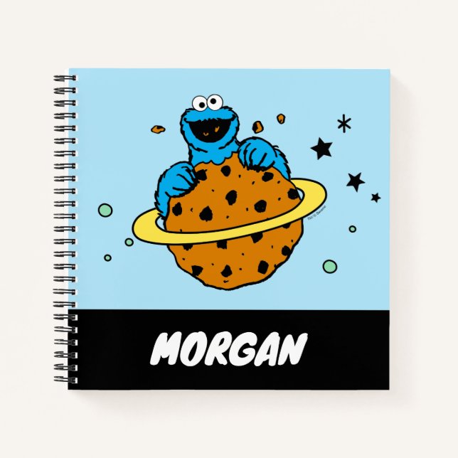Carnet Cookie Monster | Hors de ce monde | Ajouter un nom (Devant)