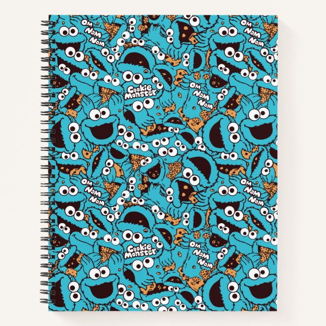 Carnet Cookie Monster | Nom Nom Nom Nom Motif (Devant)