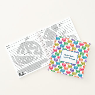Carnet Cookies Pop Art Macarons colorés Personnalisés