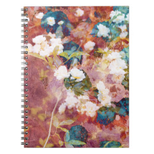 Carnet Cool, art tendance de motif fleuri romantique