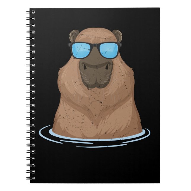 Carnet Cool Capybara Lunettes de soleil Rodent Capybaras (Devant)