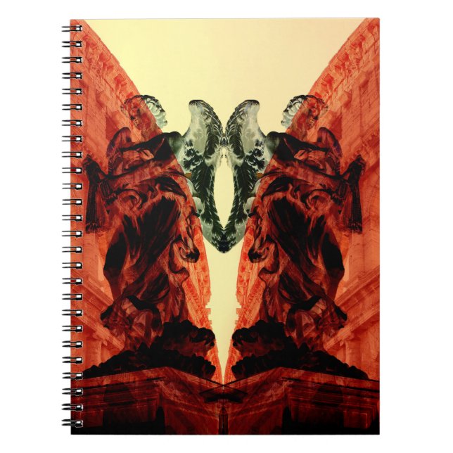 Carnet Cool collage moderne de Rome historique en rouge (Devant)