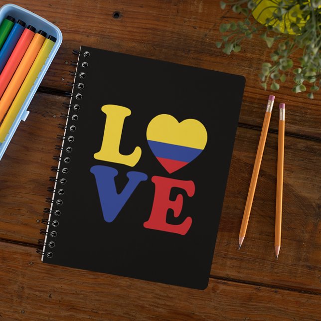 Carnet Cool Colombie Drapeau Amour (colombia flag love notebook)