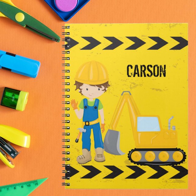 Carnet Cool Construction Véhicule Excavateur Enfants sur  (Créateur téléchargé)