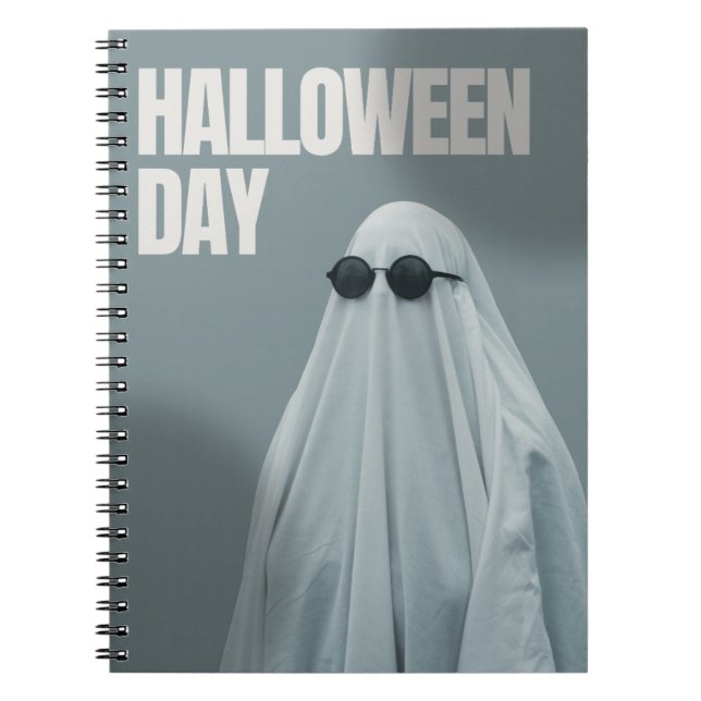 Carnet Cool Ghost Halloween Carnet-minima amusant design (Devant)