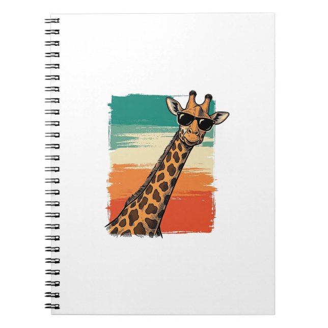 Carnet Cool Giraffe Sunglasses Vintage Sunset Shirt_1 (Devant)
