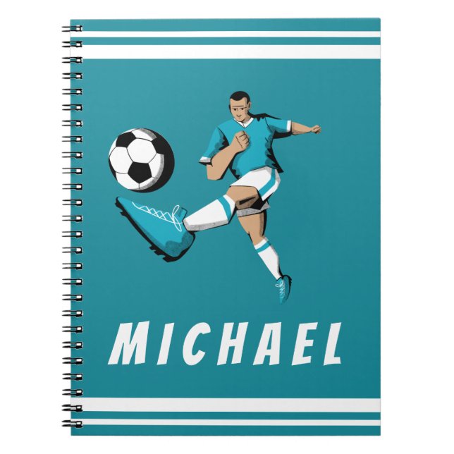 Carnet Cool Graphique Boys Soccer Player Nom de l'illustr (Devant)