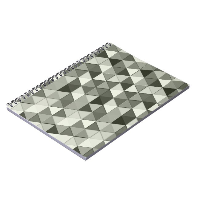 Carnet Cool Grayscale triangles geometric pattern (Côté gauche)