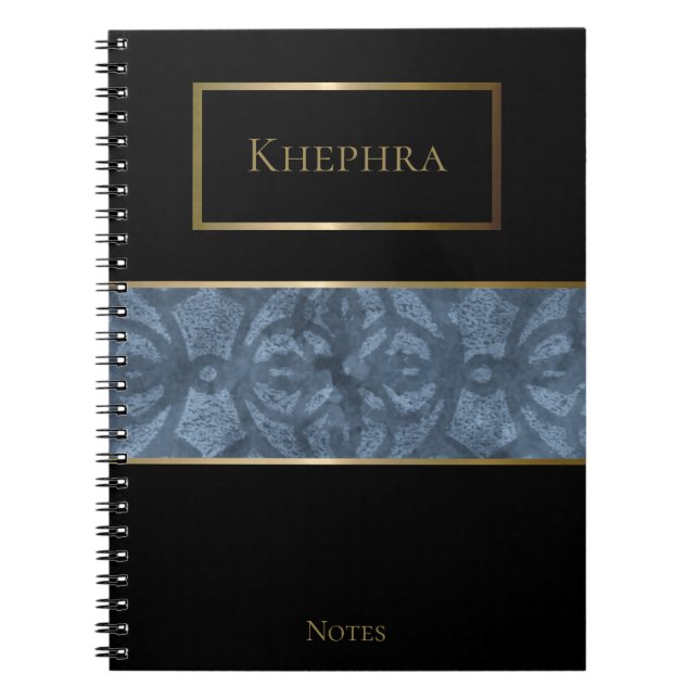 Carnet Cool Grey Batik Nom simple (Devant)