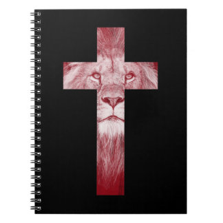Carnet Cool Lion de Juda Croix Jésus Don pour les chrétie