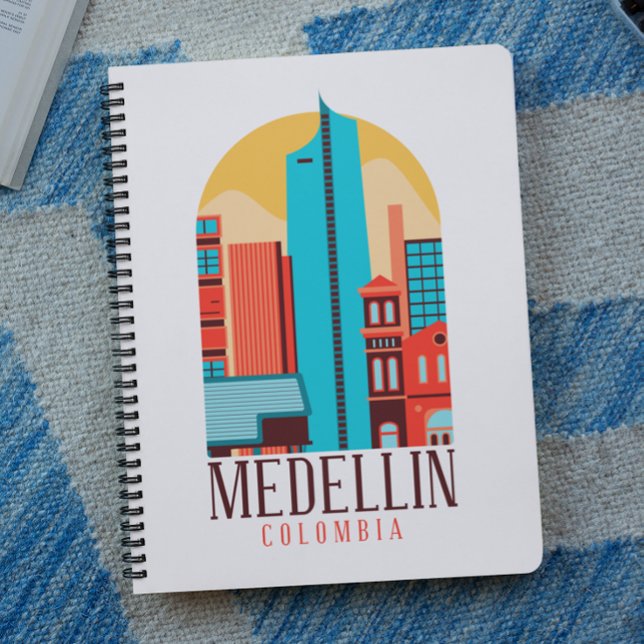 Carnet Cool Medellin Colombie Vintage Cityscape (Cool Medellin Colombia Vintage Cityscape Notebook)